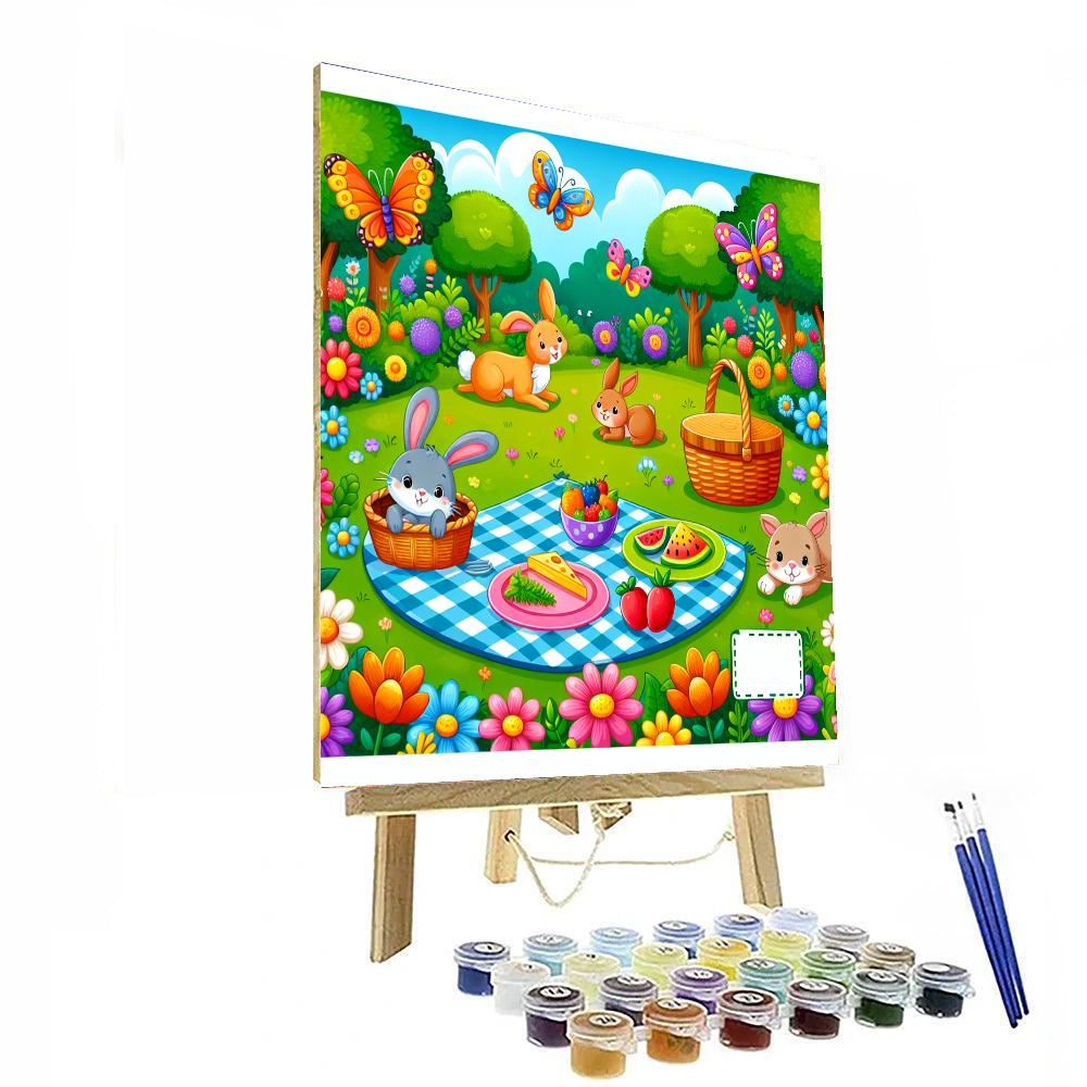 Garden Creatures Picnic DIY Paint By Numbers