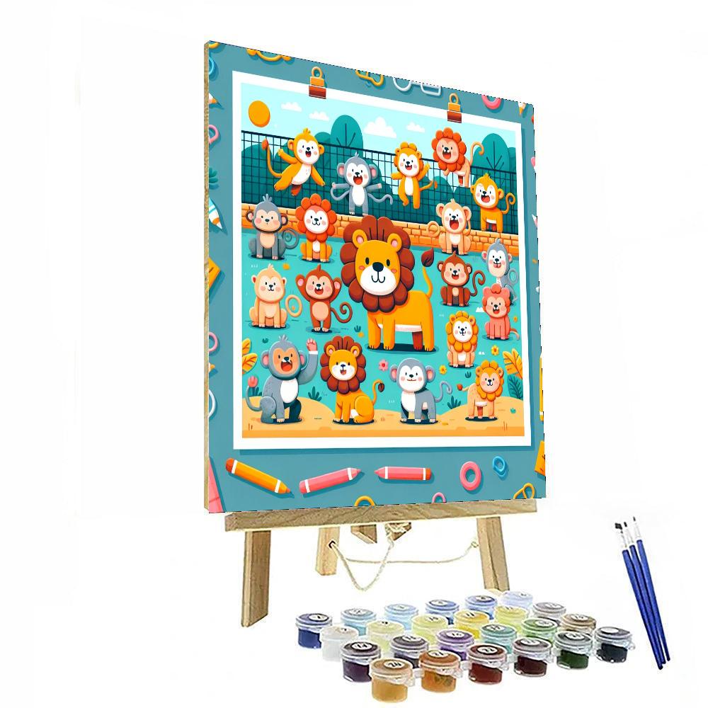 Zany Zoo Numbered Painting Kits