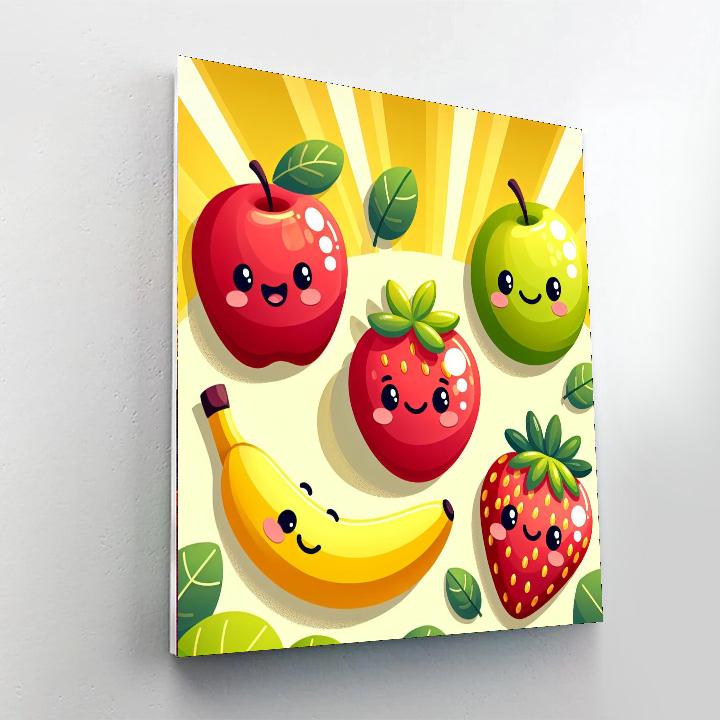 Charming Fruit Friends Painting By Numbers Kit