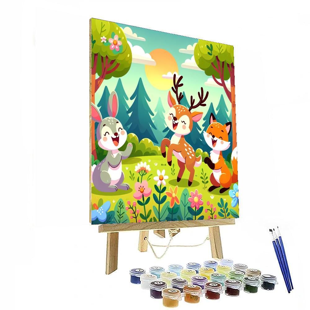 Fantastic Friends Of The Forest Number Painting