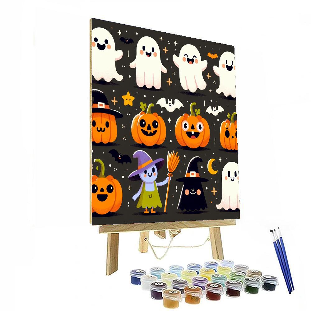 Charming Halloween Creatures Paint By Numbers Kits