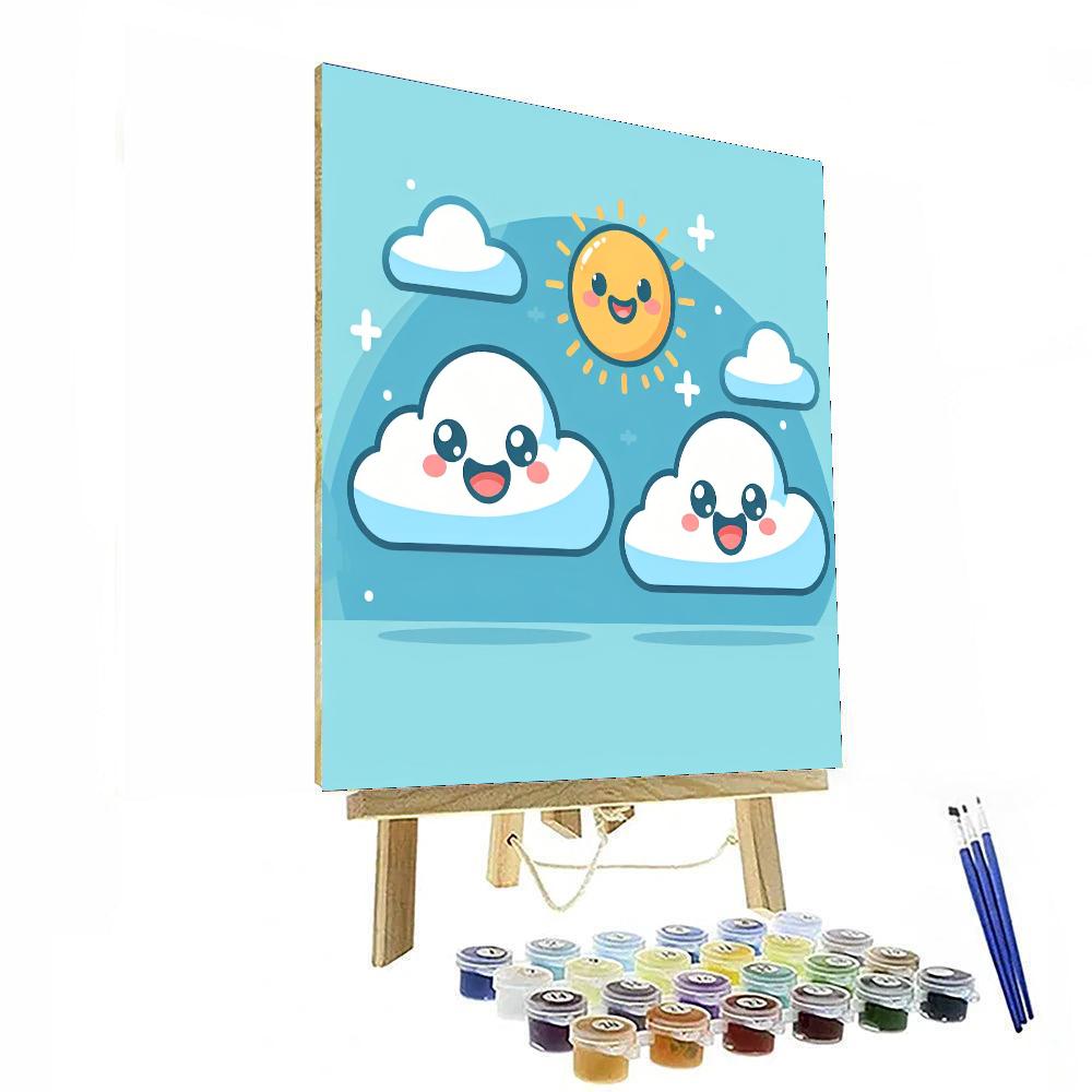 Laughing Clouds Number Painting