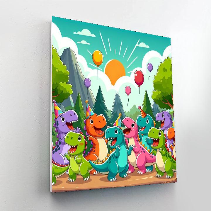 Exciting Dino Party Paint By Numbers Kits
