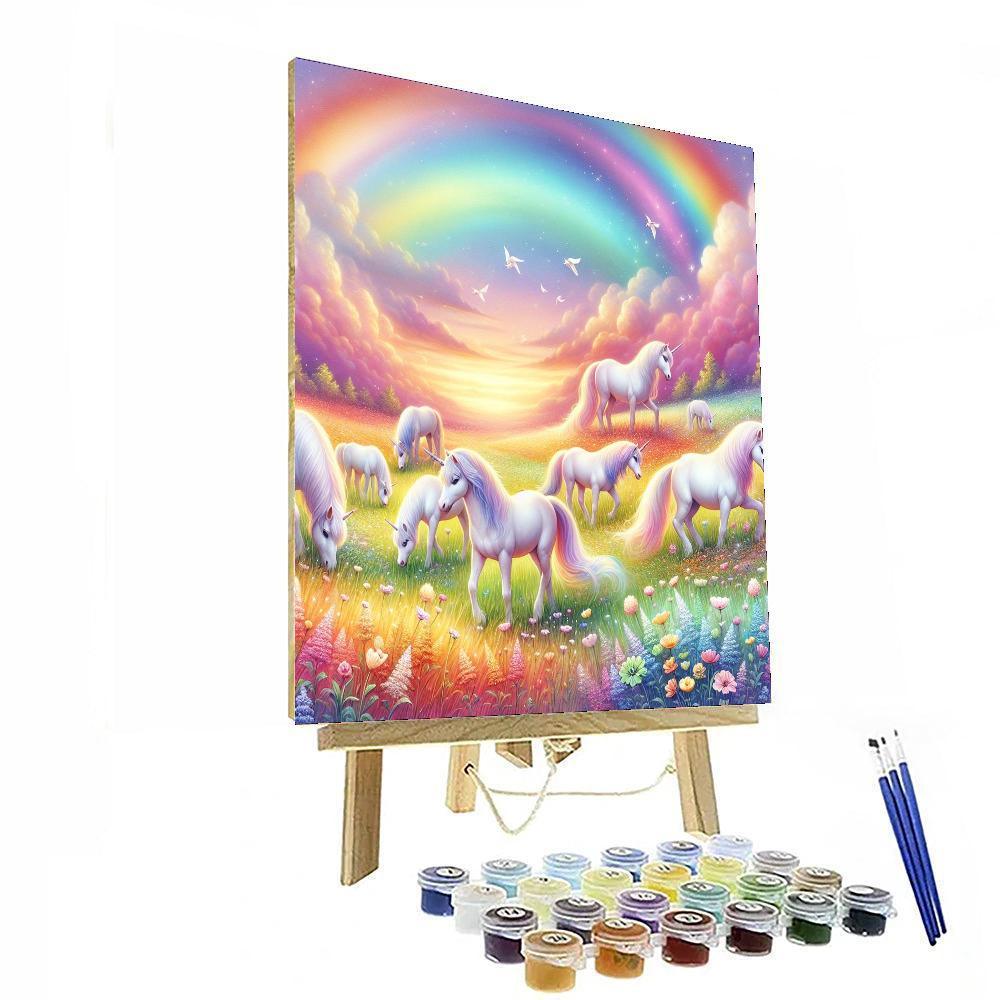 Magical Unicorn Pasture Numbered Painting Kits