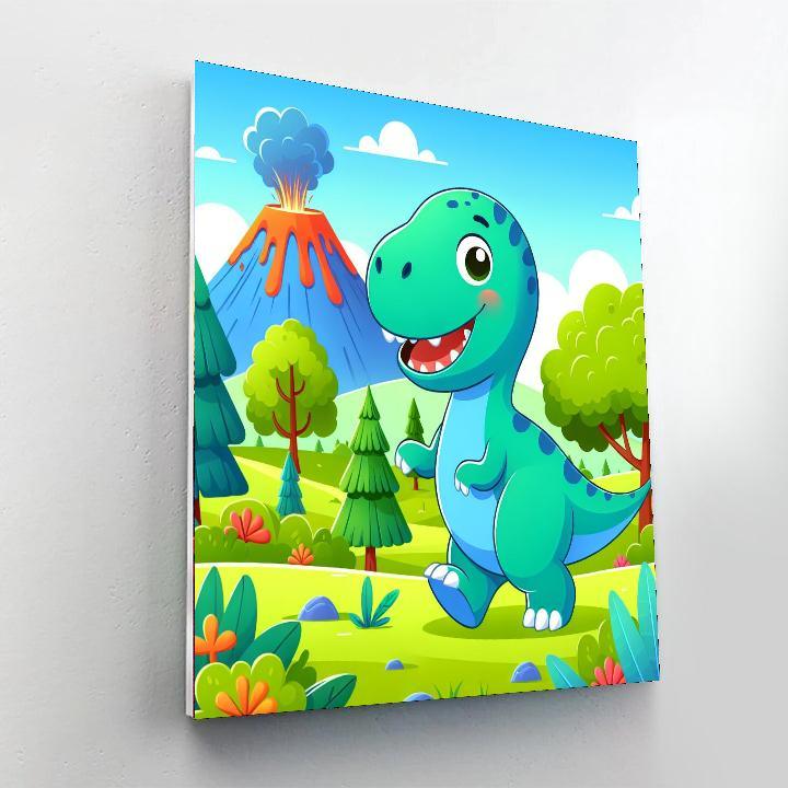 Adventure Time Dinosaur Paint By Numbers Art