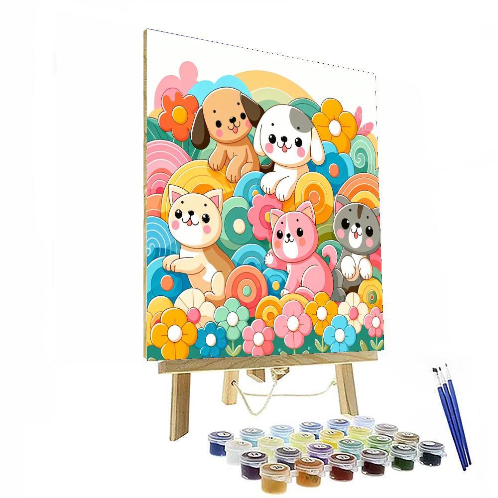 Puppy And Kitten Playtime Paint By Numbers Kits