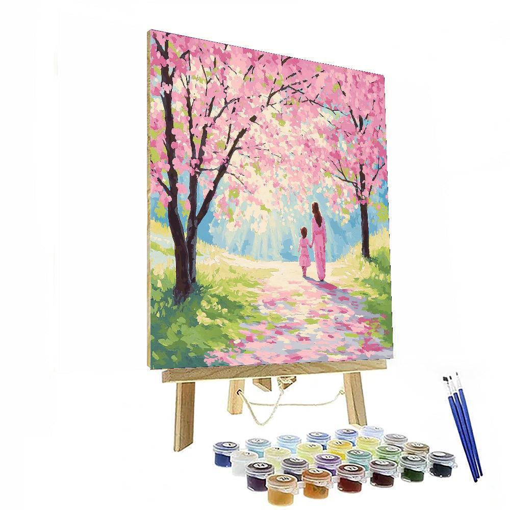 Love Under The Cherry Blossoms Numbered Painting Kits
