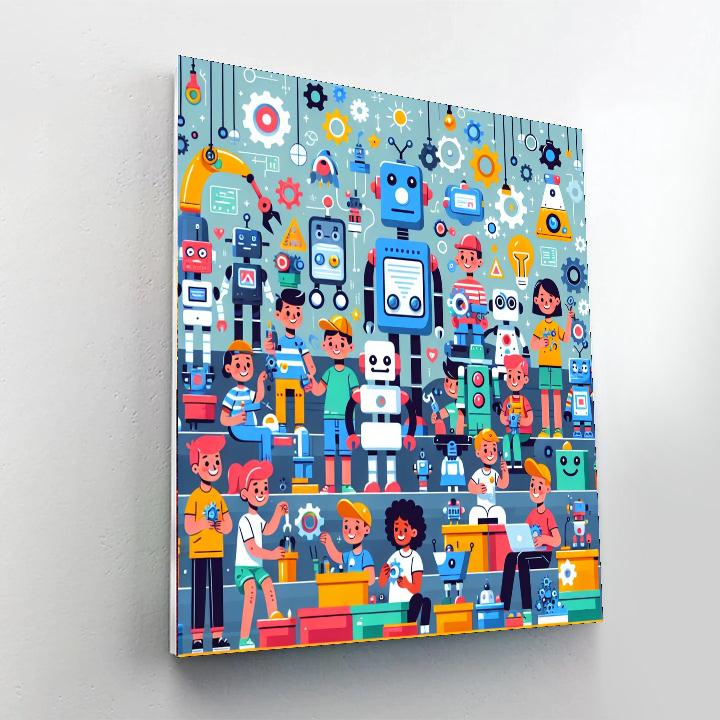 Robot Factory Discovery Painting Number Kit