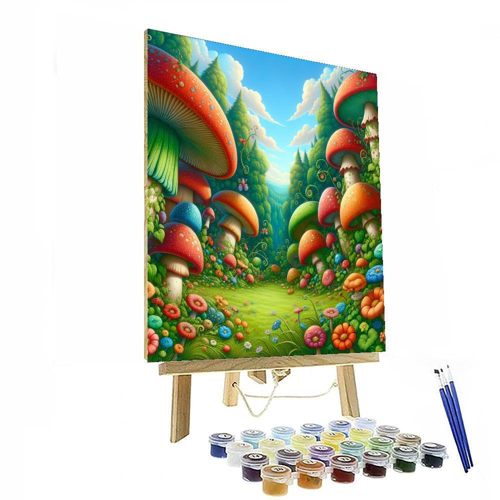 Magical Mushroom Meadow Paint By Numbers