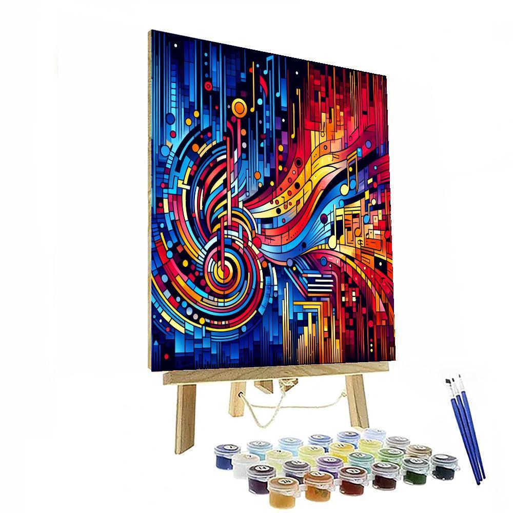 Abstract Music Vibes Paint By Numbers Kits