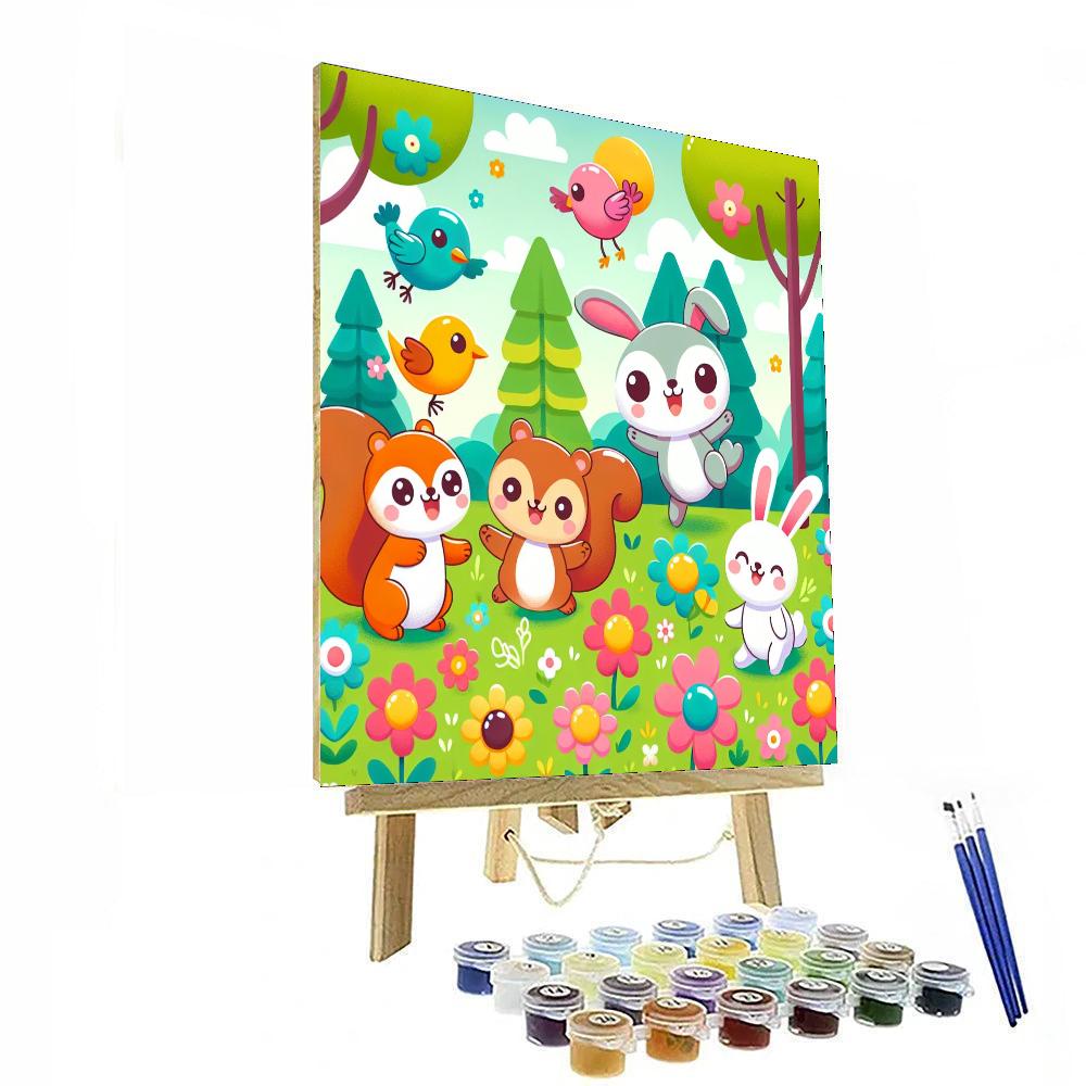 Cheerful Critters Painting Number Kit
