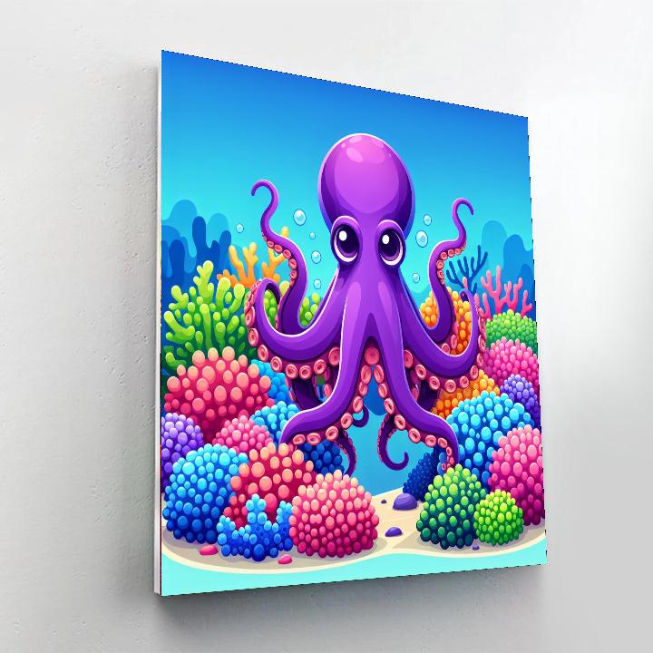 Clever Octopus Mystery Numbered Painting Kits