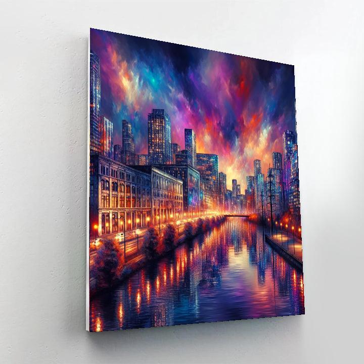 City Skyline Reflections - DIY Painting By Numbers Kit – Artistry Rack