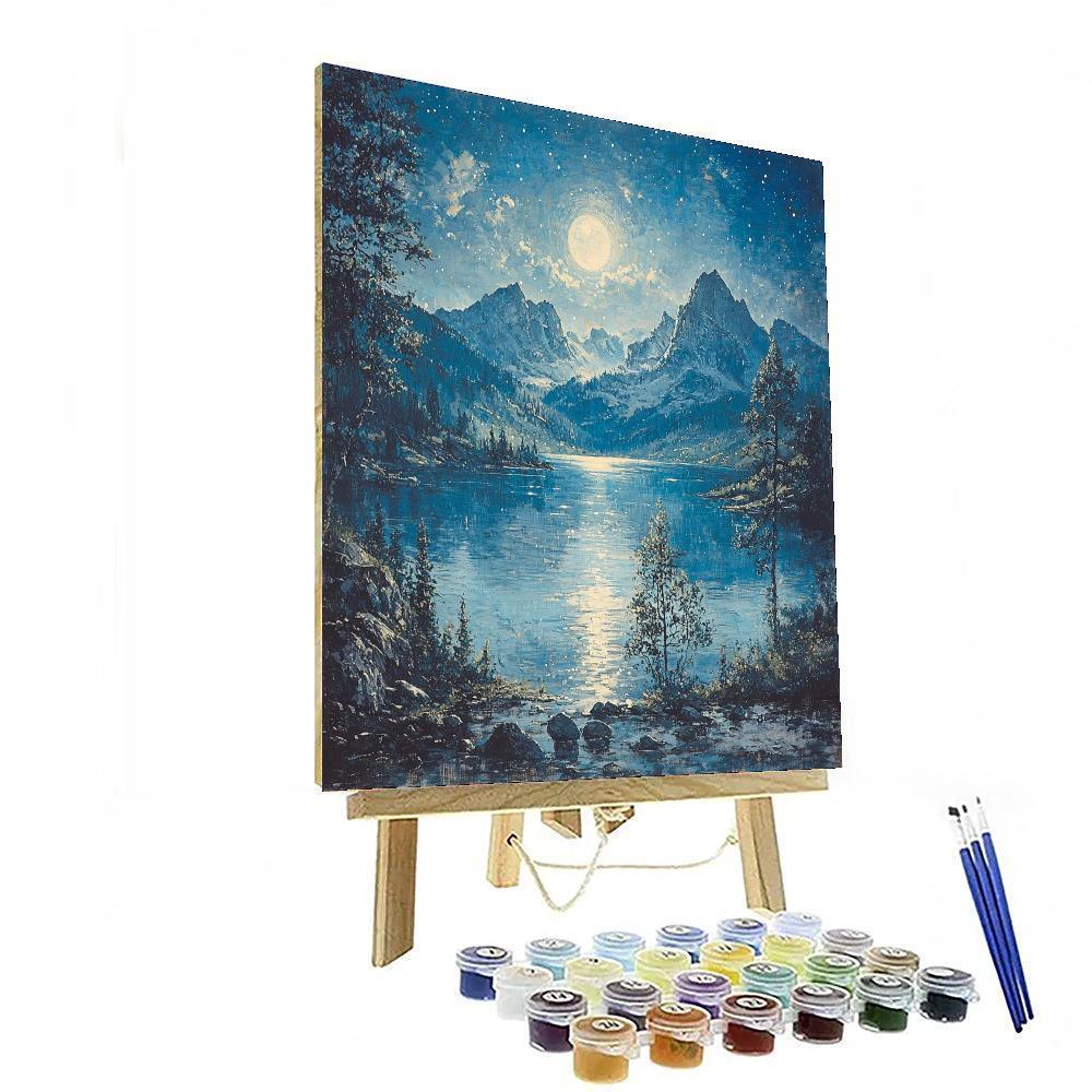 Albert Bierstadt Inspired Harmonious Lunar Solstice  Painting By Numbers Kit