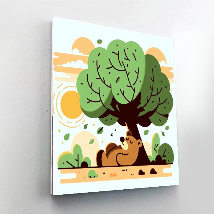 Cuddly Bear Nap Painting By Numbers Kit