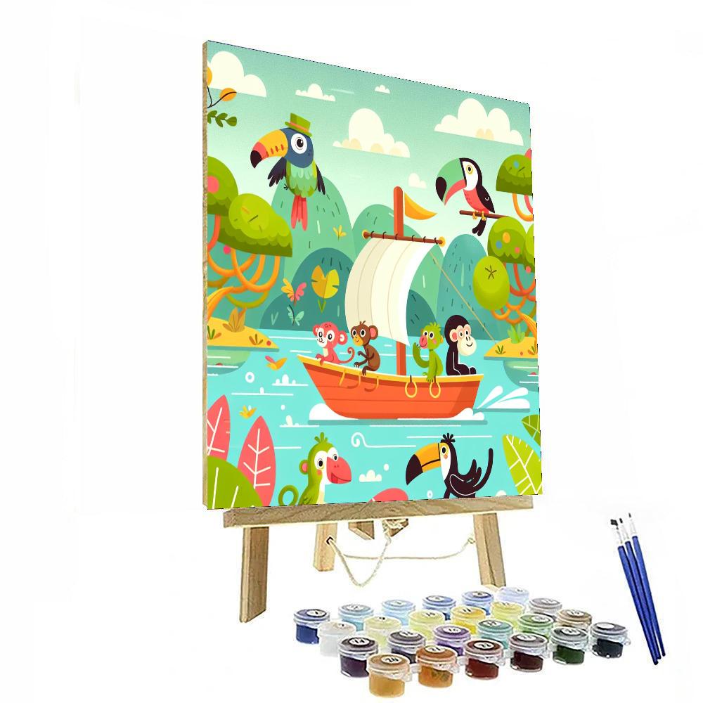 Jolly Jungle Cruise Number Painting