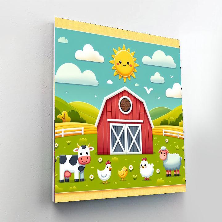 Happy Farmyard DIY Paint By Numbers