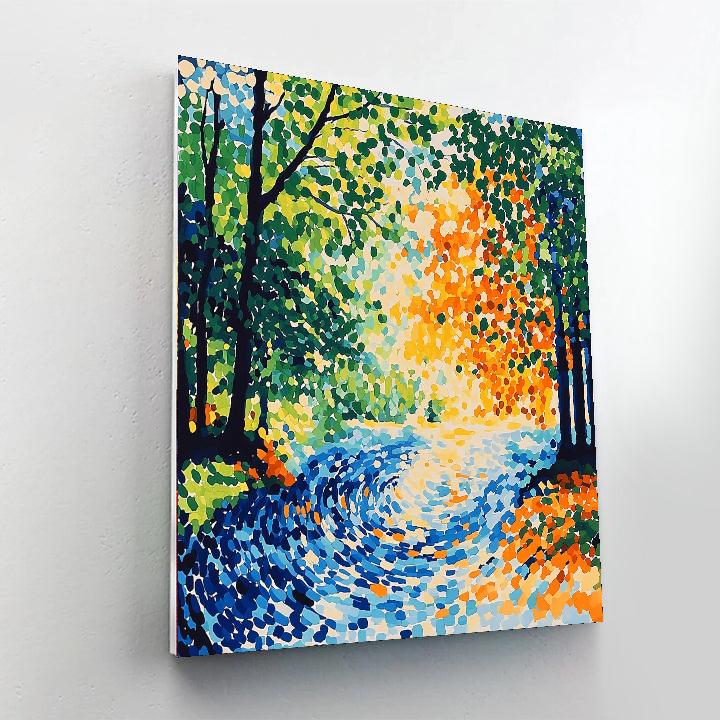 Georges Seurat Inspired Fluid Motion  Paint By Number