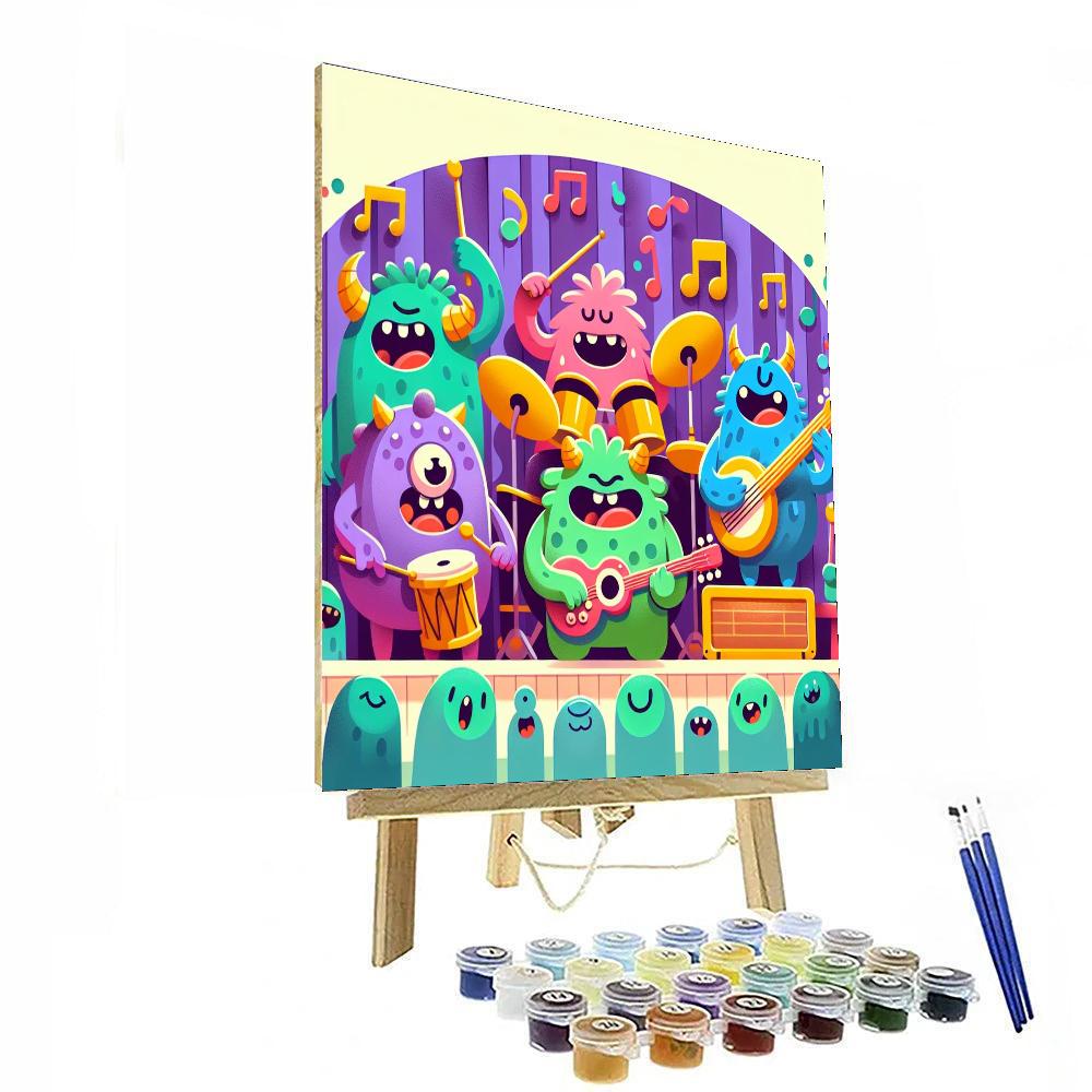 Funny Monster Band Painting By Numbers Kit