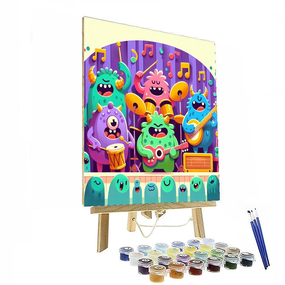 Funny Monster Band Painting By Numbers Kit