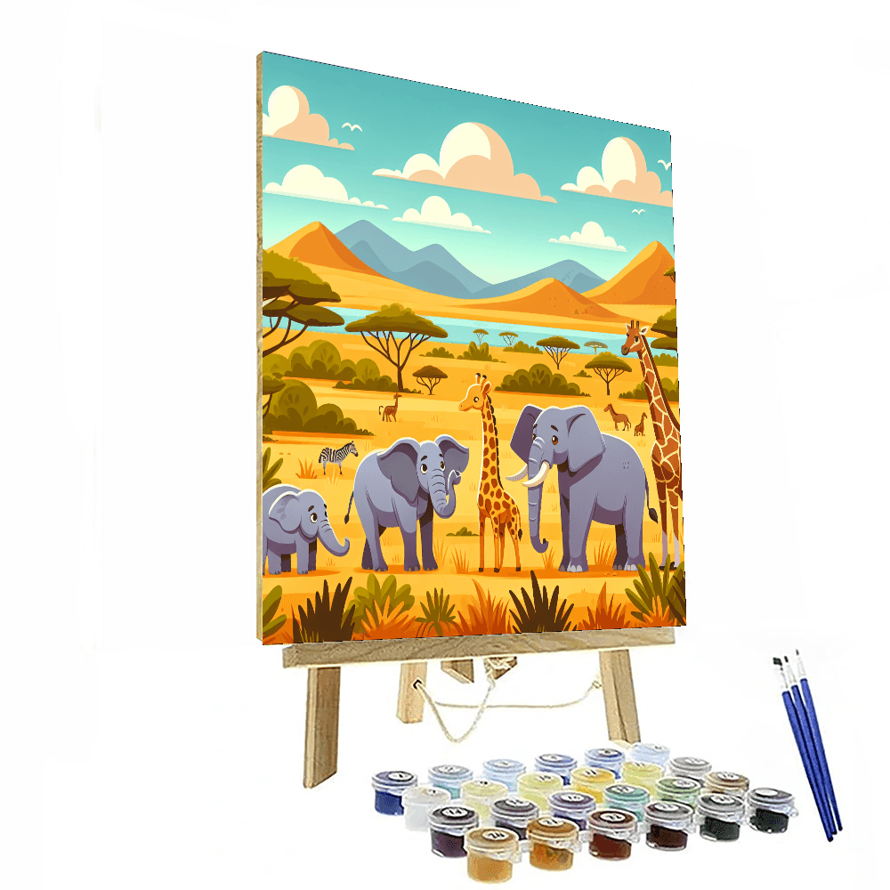 Gentle Giant Safari Number Painting