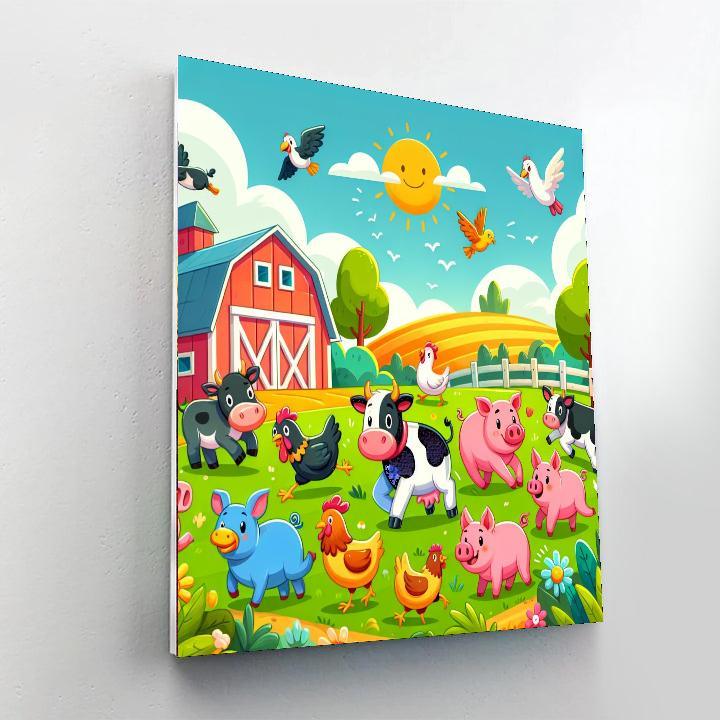 Exciting Farm Adventure Painting By Numbers Kit