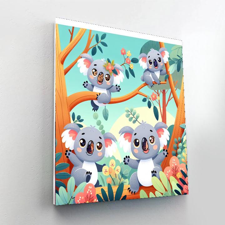 Adventurous Koalas Paint By Numbers Art