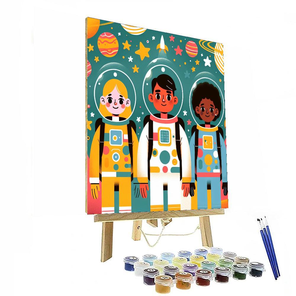 Space Adventure Astronauts Paint By Numbers Kits