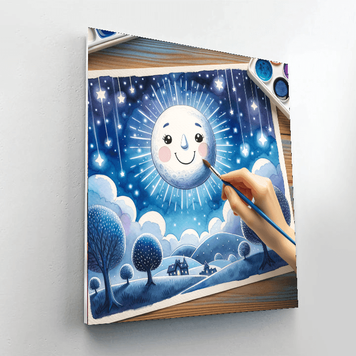Charming Moon - DIY Painting By Numbers Kit