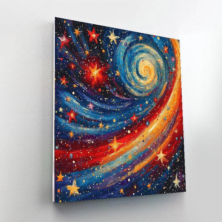 Jackson Pollock Inspired Galactic Kaleidoscope  Paint By Color
