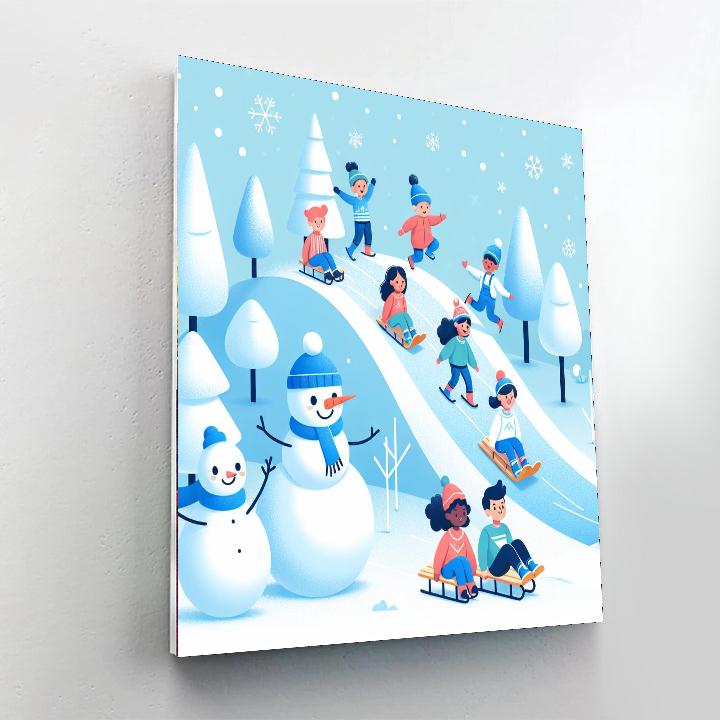 Winter Whirl Painting Number Kit