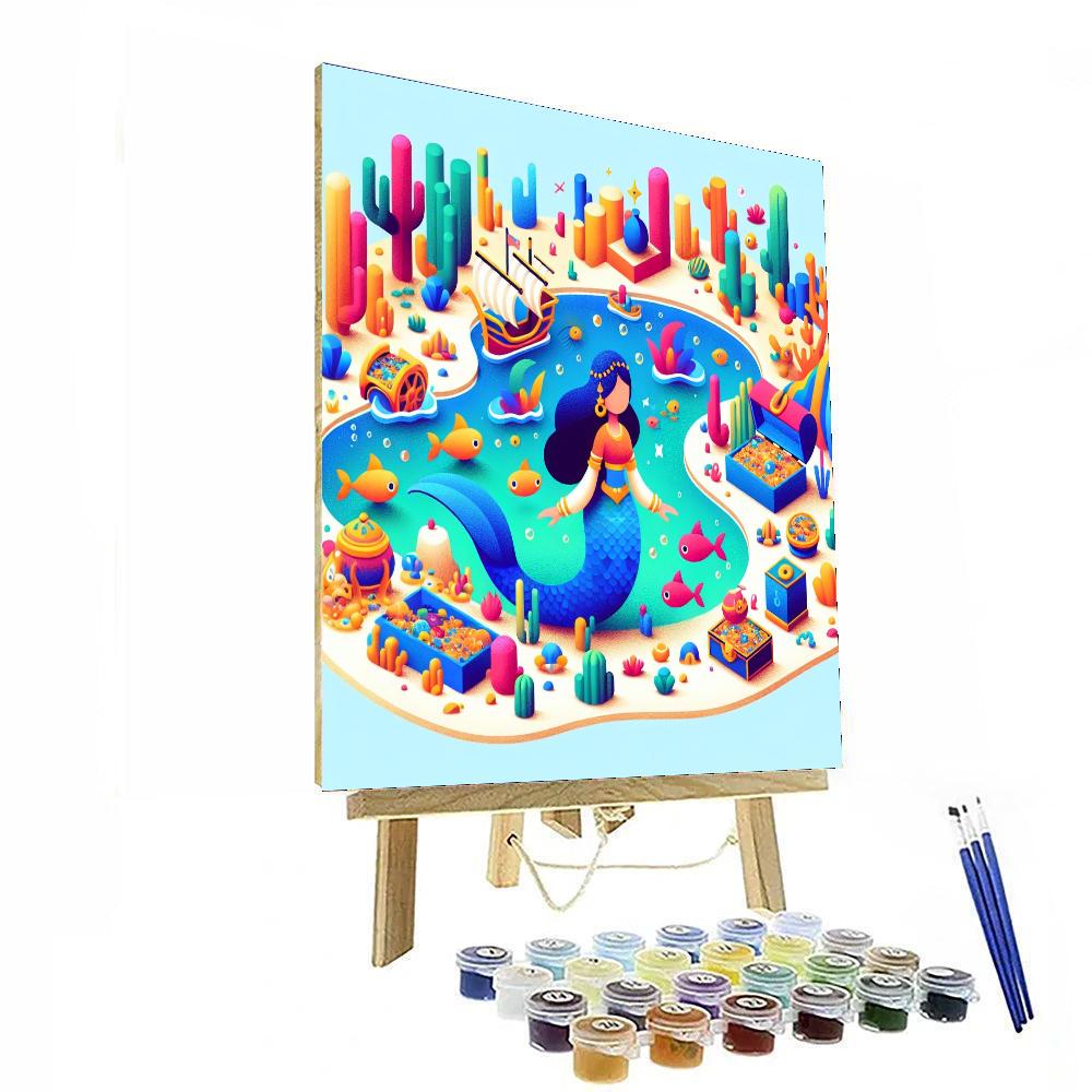 Treasure Of The Mermaid Lagoon Painting By Numbers Kit