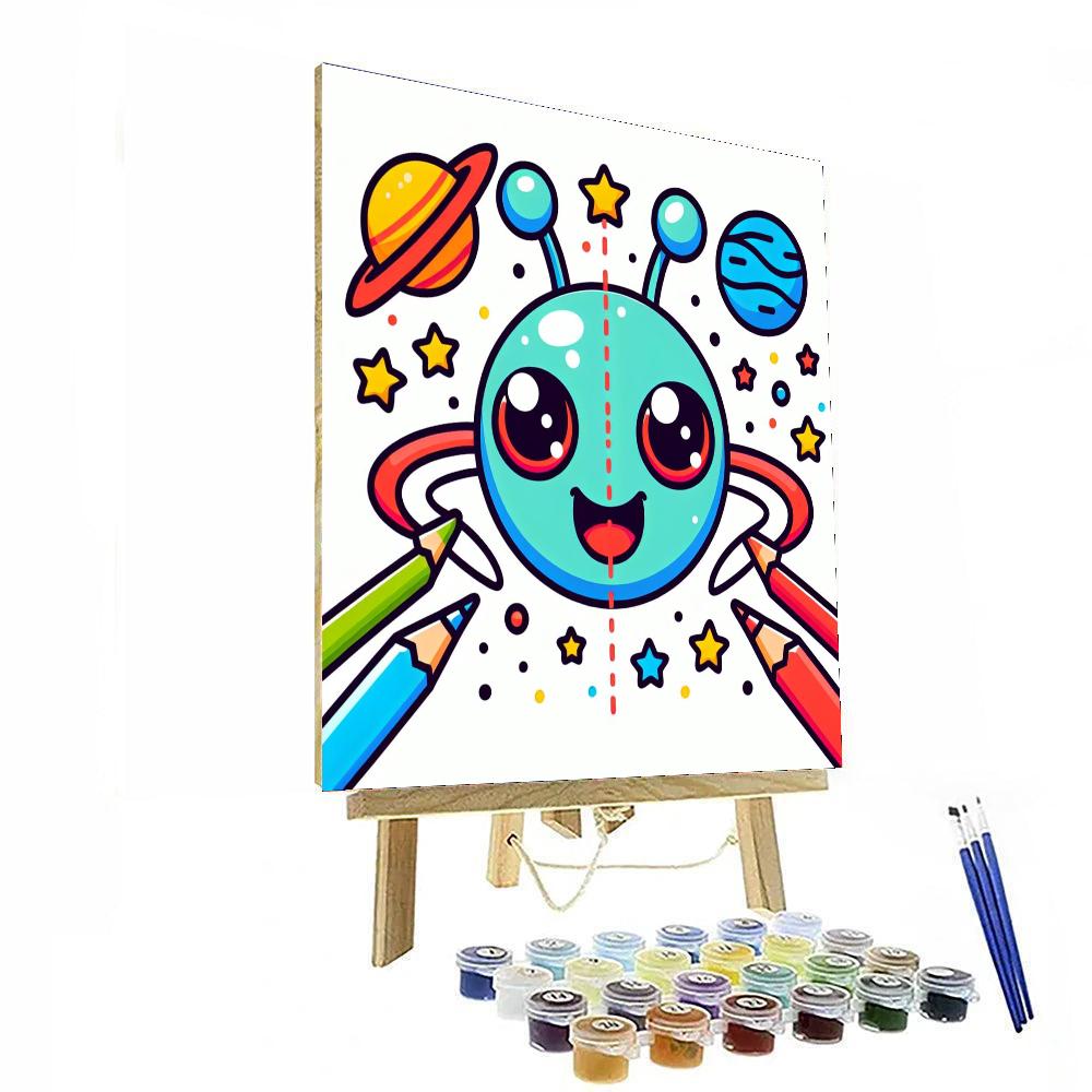 Funny Alien Encounter Numbered Painting Kits