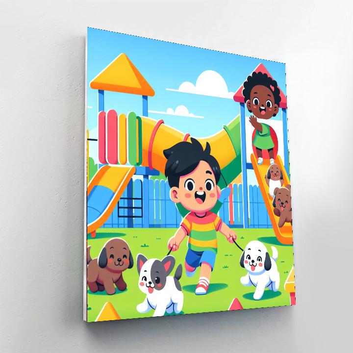 Puppy Palooza Playground Numbered Painting Kits