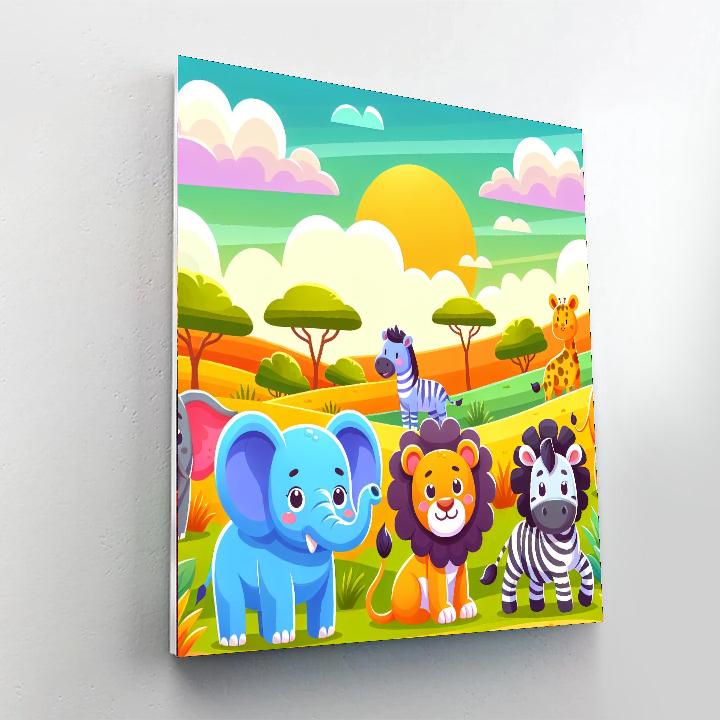 Safari Adventure Excursion Number Painting