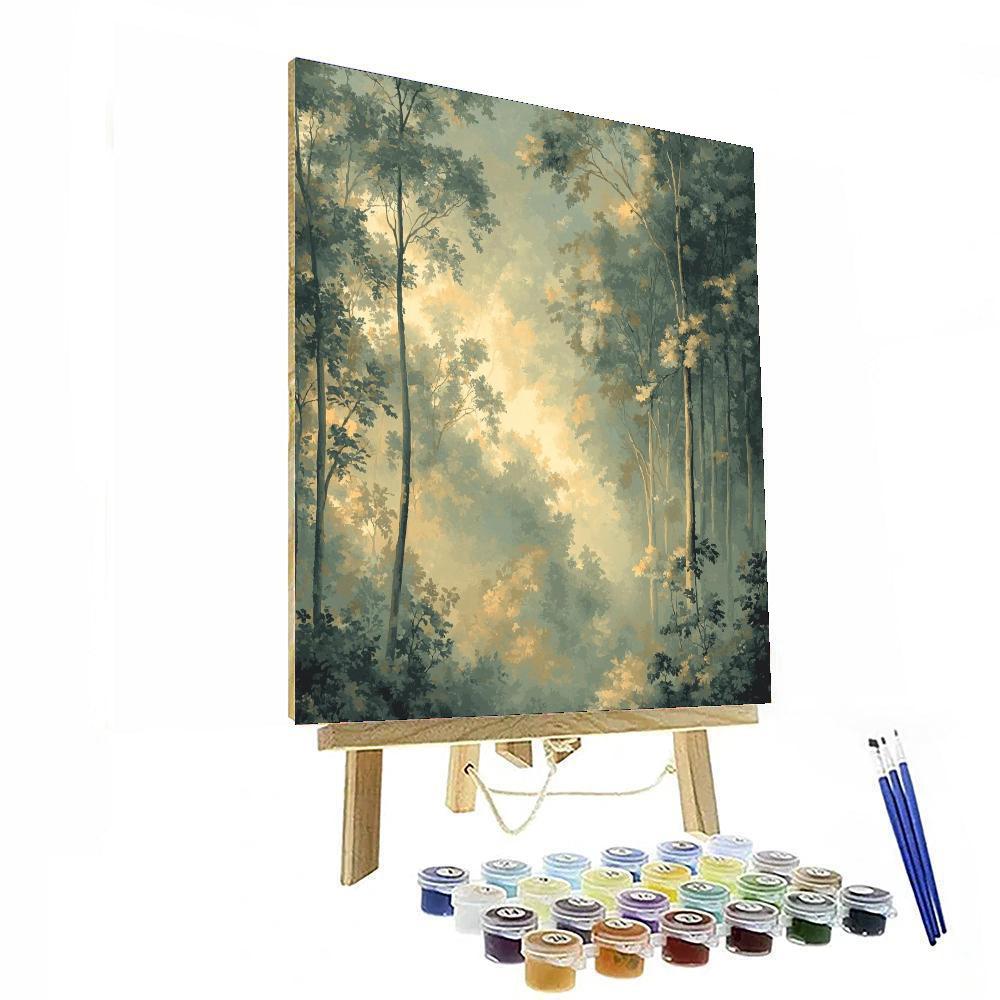 Leonardo Da Vinci Inspired Silent Forest Echoes  Paint By Numbers Art