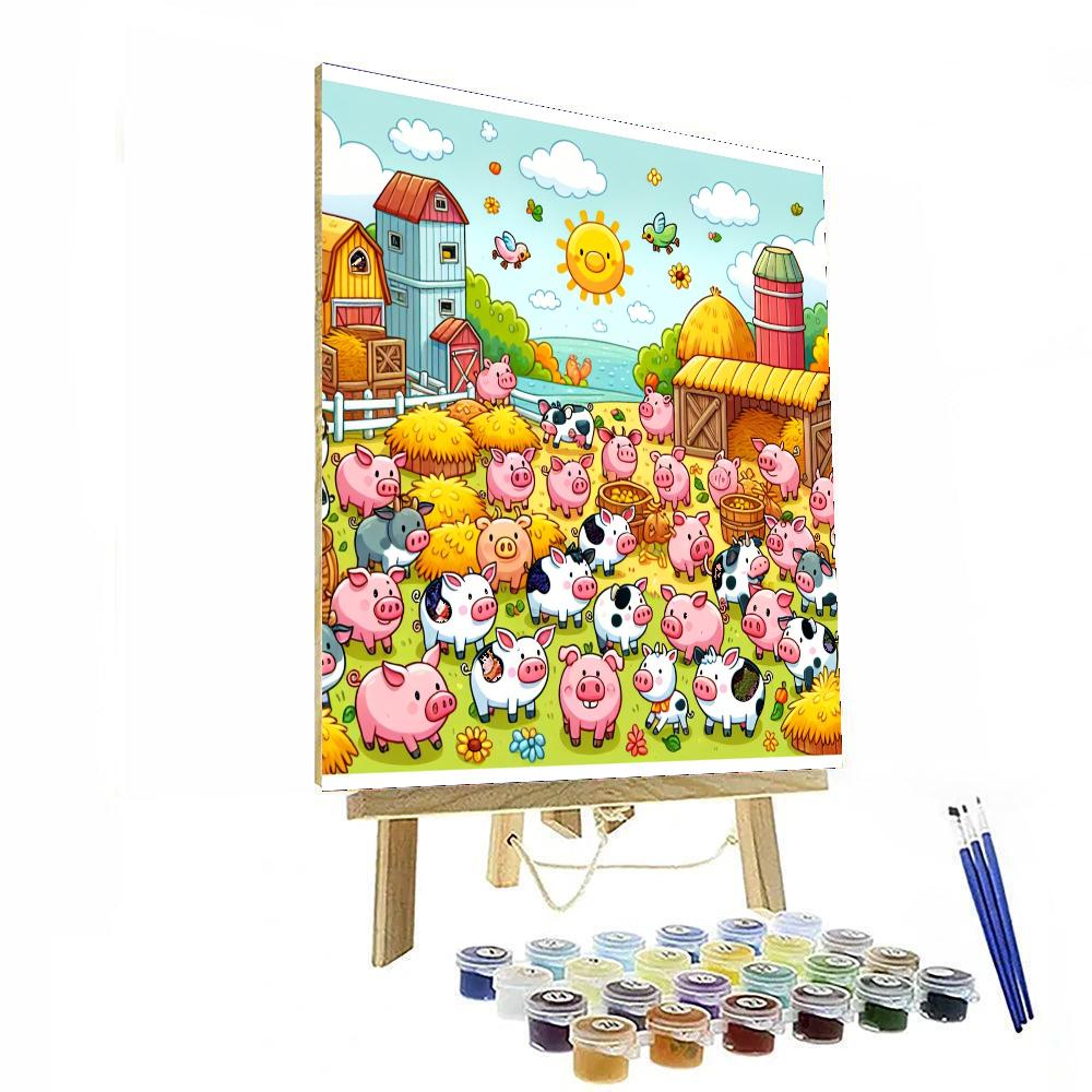 Sunny Farmyard Celebration Paint By Color