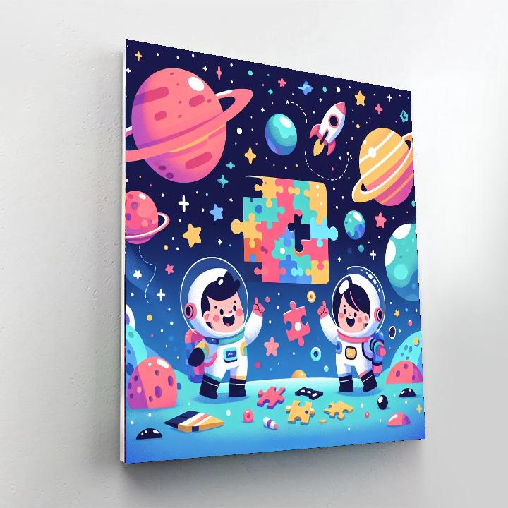Space Puzzle Adventure DIY Paint By Numbers