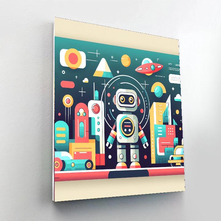 Robot Tech Quest Painting By Numbers Kit