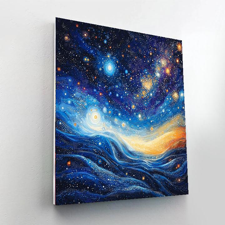 Georges Seurat Inspired Cosmic Dreams In Color  Painting Number Kit