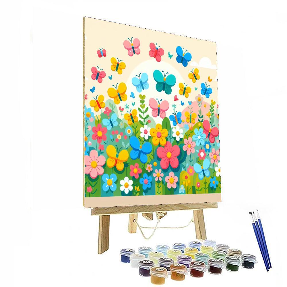 Lovely Butterfly Garden DIY Paint By Numbers