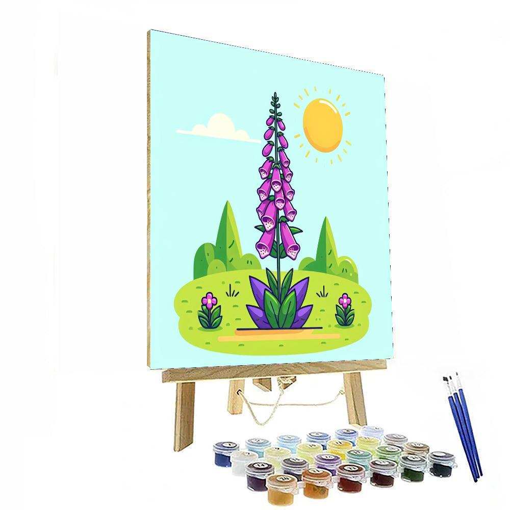 Fantastic Foxglove Number Painting