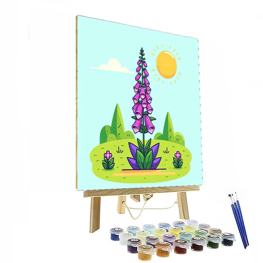 Fantastic Foxglove Number Painting