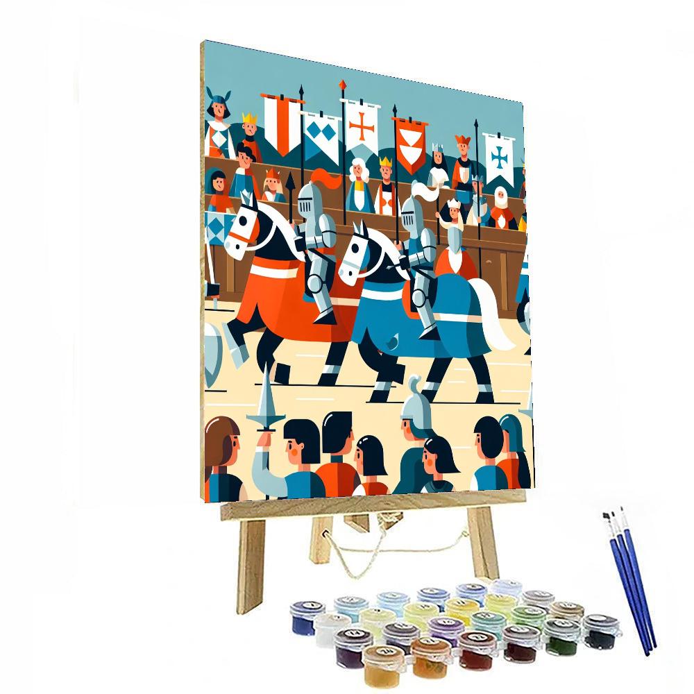 Gallant Knight Tournament Paint By Numbers Art