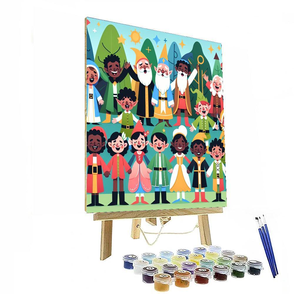 Adventures With Fairytale Friends Paint By Numbers Art