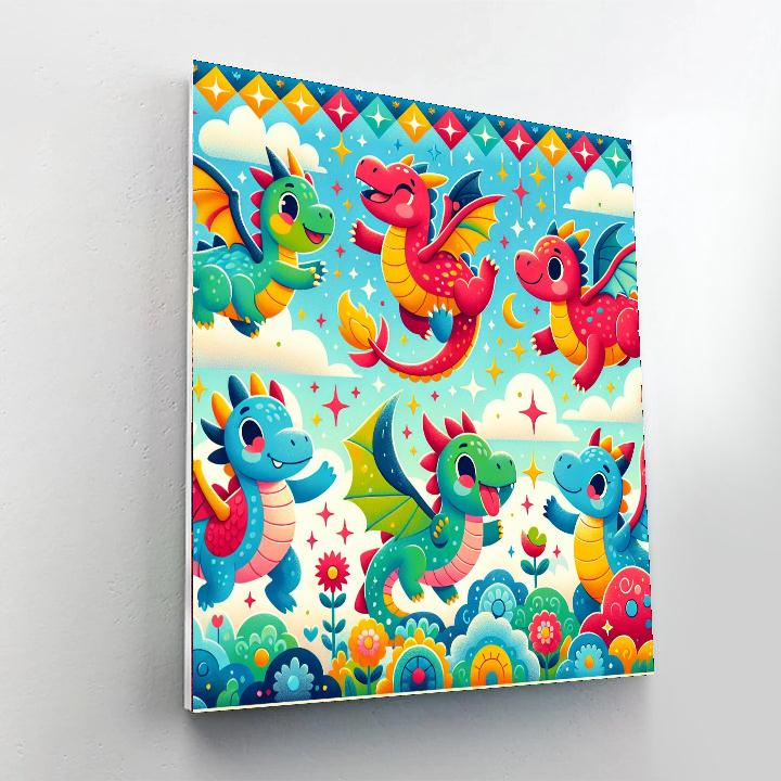 Dancing Dragons Paint By Numbers Art