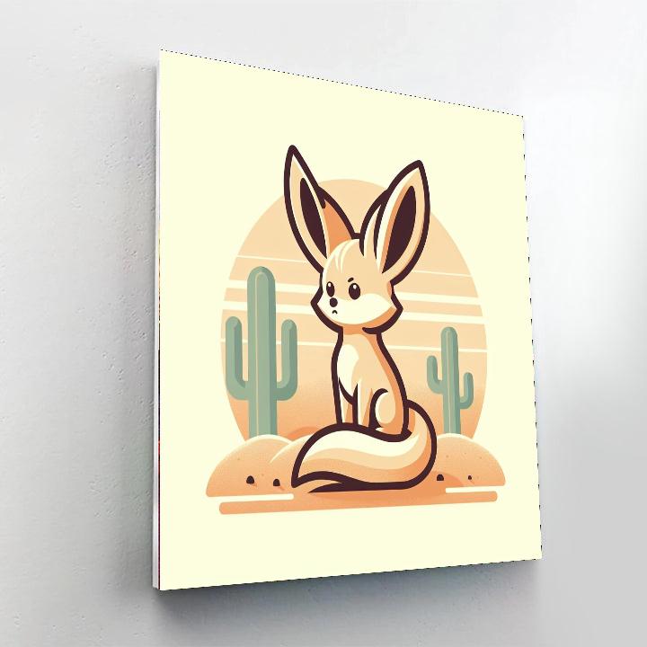 Fluffy Fennec Fox Paint By Numbers Art