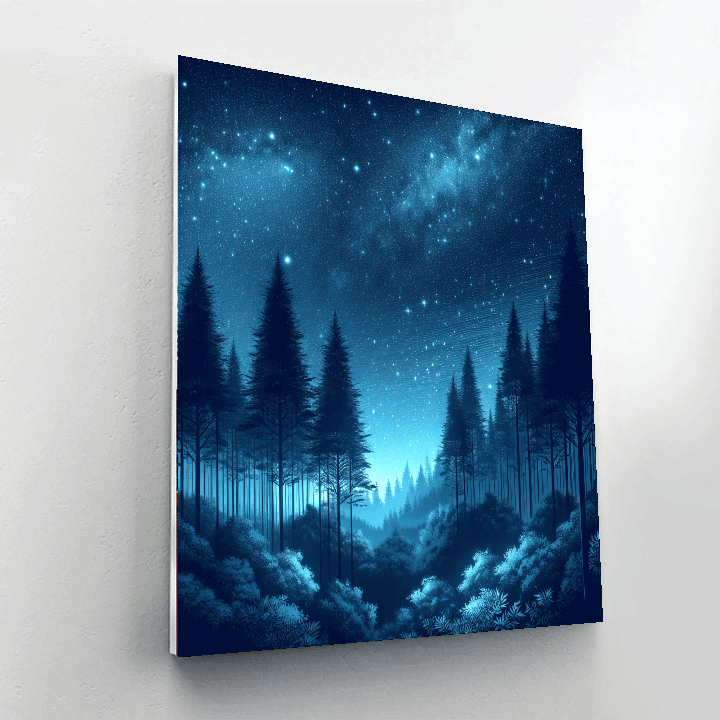 Starlit Forest Retreat Painting By Numbers Kit