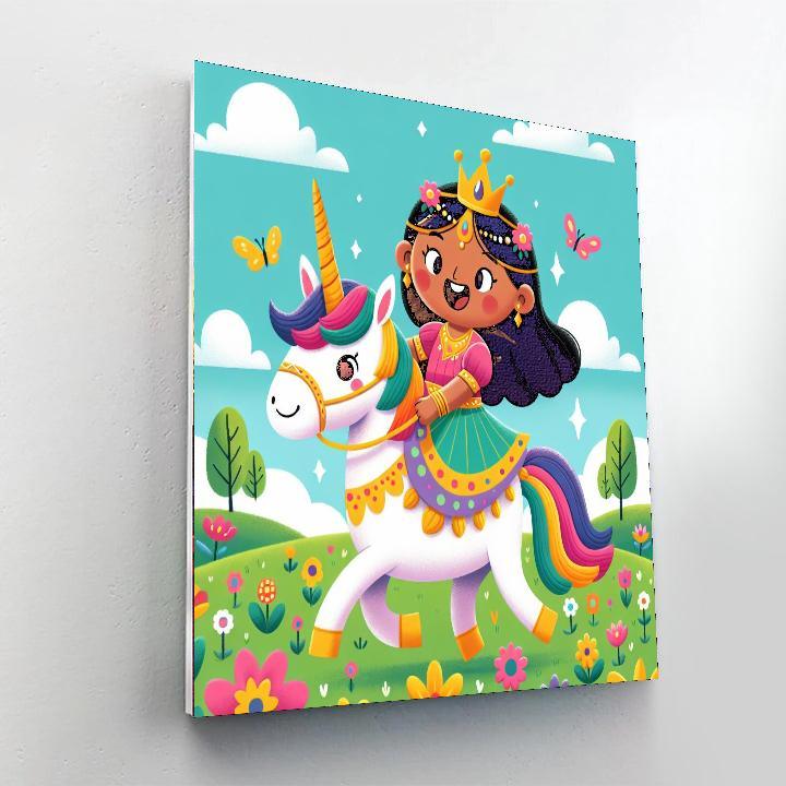 Princess And Her Unicorn DIY Paint By Numbers