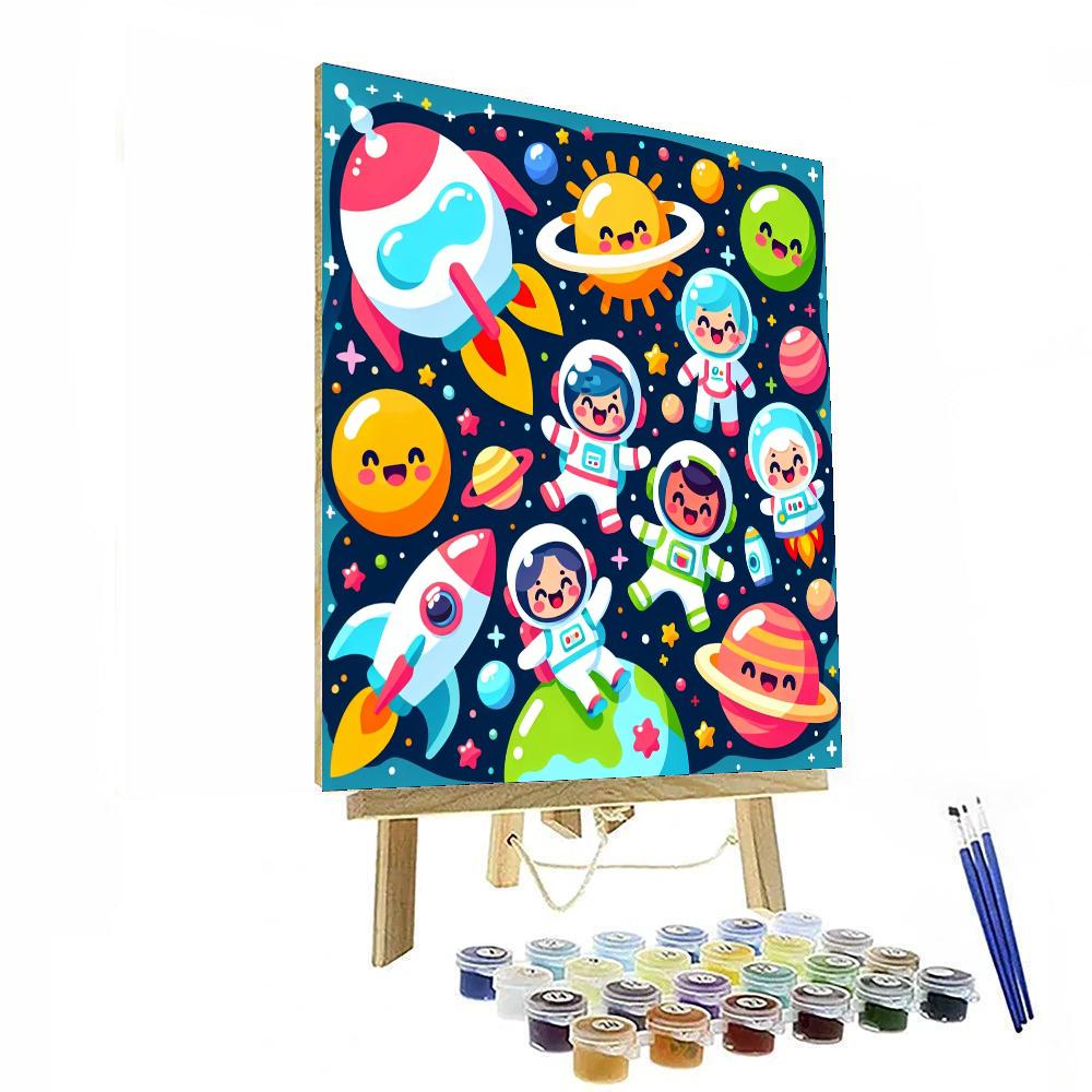 Exploring Space Adventures Painting Number Kit